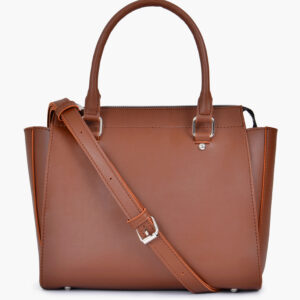 Raibros Women's Classic Top-Handle Handbag - Premium Faux Leather - Horse Brown